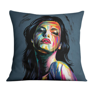 Brushwork Woman A Cushion Cushion Cushion Square Clock Canvas