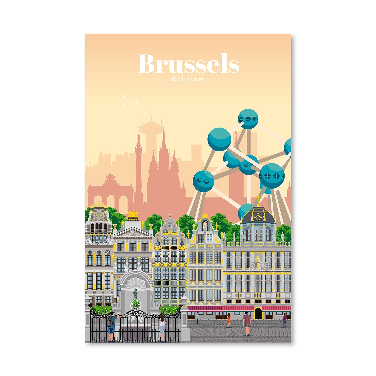 Brussels Canvas - Studio 324 Art Clock Canvas