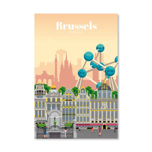 Brussels Canvas - Studio 324 Art Clock Canvas