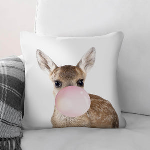 Bubble Gum Zoo Deer Cushion Cushion Cushion Square Clock Canvas