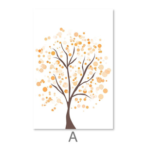 Bubble Trees Canvas Art A / 30 x 45cm / Unframed Canvas Print Clock Canvas