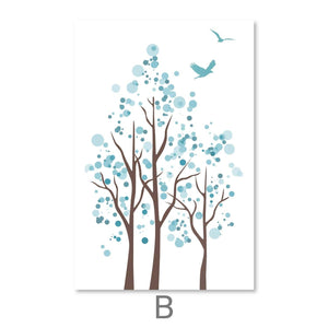 Bubble Trees Canvas Art B / 30 x 45cm / Unframed Canvas Print Clock Canvas