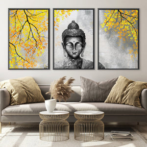 Buddha Leaves Canvas Art Clock Canvas