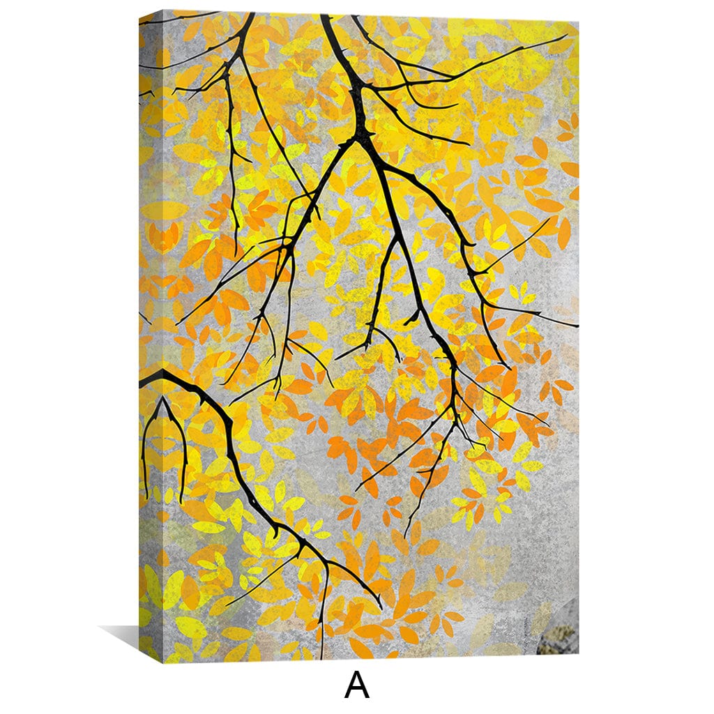 Buddha Leaves Canvas Art Clock Canvas