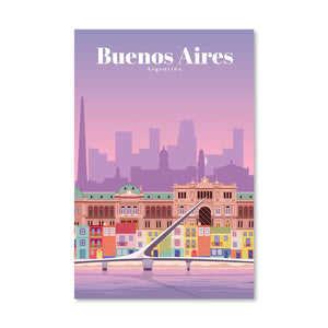 Buenos Aires Canvas - Studio 324 Art Clock Canvas