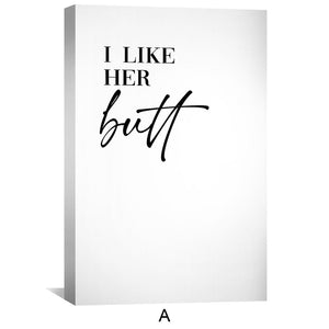 Butt and Beard Canvas Art Clock Canvas