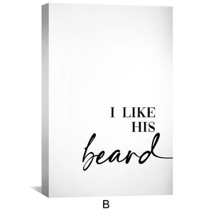 Butt and Beard Canvas Art Clock Canvas