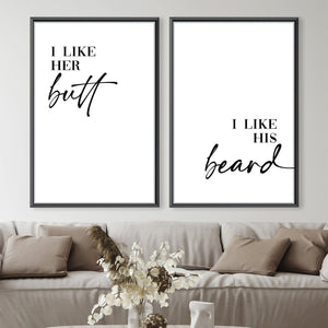 Butt and Beard Canvas Art Clock Canvas