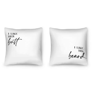 Butt and Beard Cushion Cushion Clock Canvas