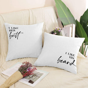 Butt and Beard Cushion Cushion Clock Canvas