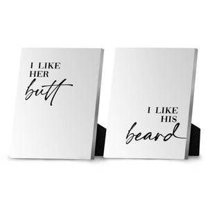 Butt and Beard Desktop Canvas Desktop Canvas Clock Canvas