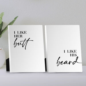 Butt and Beard Desktop Canvas Desktop Canvas Clock Canvas