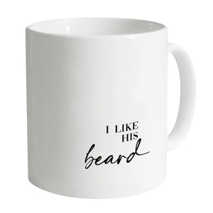 Butt and Beard Mug Mug B / White Clock Canvas
