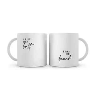 Butt and Beard Mug Mug Clock Canvas