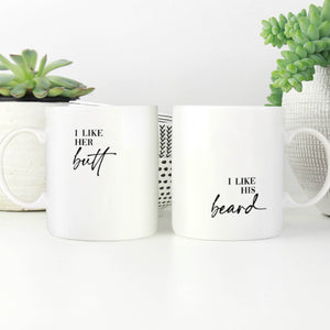 Butt and Beard Mug Mug Clock Canvas