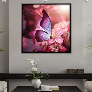 Butterfly In Nature Canvas Art Clock Canvas