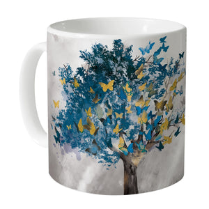 Butterfly Leaves Collectors Mug Mug White Clock Canvas