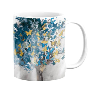 Butterfly Leaves Mug Mug White Clock Canvas