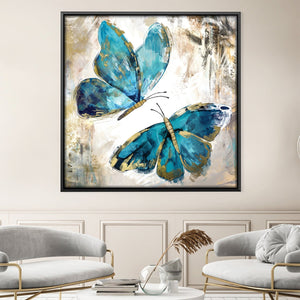 Butterfly Love Canvas Art Clock Canvas