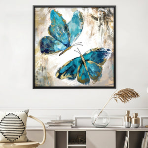 Butterfly Love Canvas Art Clock Canvas