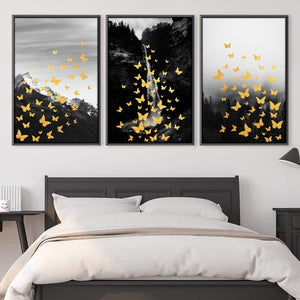 Butterfly Nature Canvas Art Clock Canvas