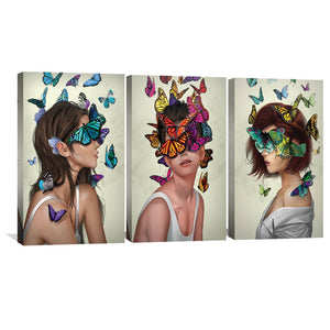 Butterfly Oasis Women Canvas Art Clock Canvas