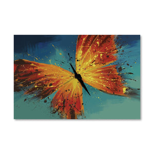 Butterfly Splash Canvas Art Clock Canvas