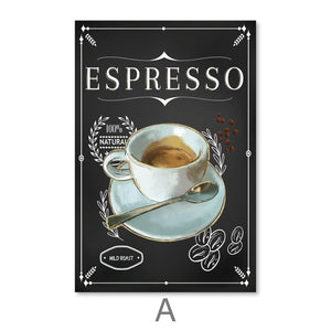 Cafe Canvas Art A / 30 x 45cm / Unframed Canvas Print Clock Canvas