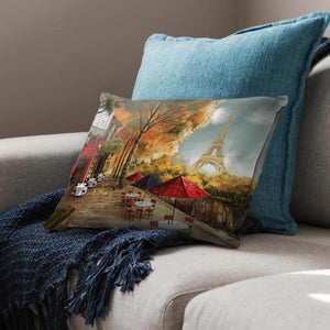 Cafe de la Tour Eiffel Cushion Cushion Cushion Landscape Clock Canvas