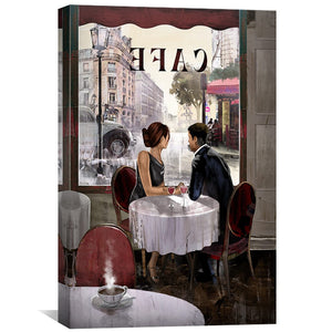 Cafe Love Canvas Art Clock Canvas