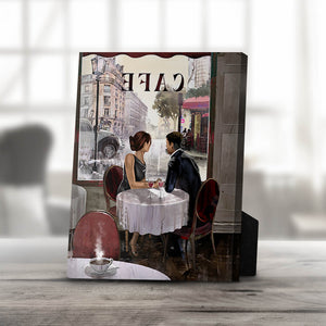 Cafe Love Desktop Canvas Desktop Canvas Clock Canvas