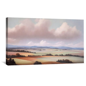 Calm Fields Canvas Art Clock Canvas