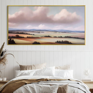 Calm Fields Canvas Art Clock Canvas