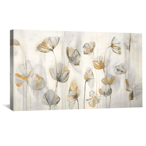 Calm Flowers Canvas Art Clock Canvas