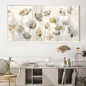 Calm Flowers Canvas Art Clock Canvas