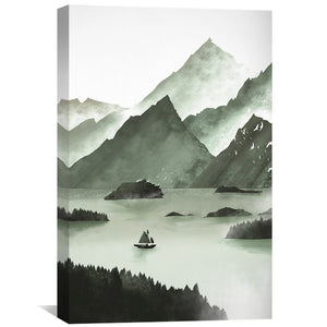 Calm Lake Canvas Art Clock Canvas