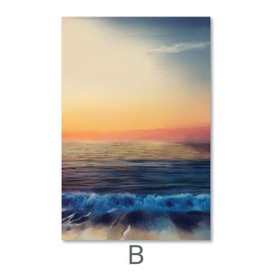 Calm Shores Canvas Art Clock Canvas