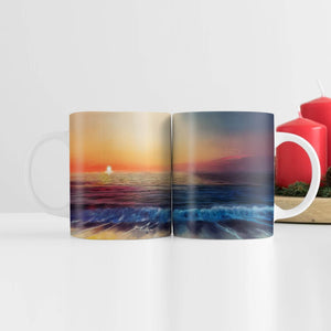 Calm Shores Mug Mug White Clock Canvas