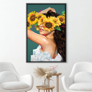 Camila Blooming Canvas Art Clock Canvas