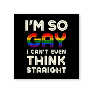 Can't Think Straight Canvas Art Clock Canvas