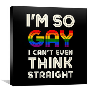 Can't Think Straight Canvas Art 30 x 30cm / Unframed Canvas Print Clock Canvas