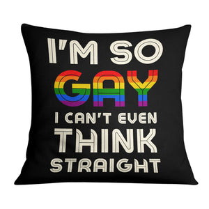 Can't Think Straight Cushion Cushion Cushion Square Clock Canvas