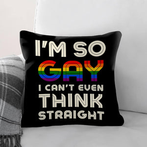 Can't Think Straight Cushion Cushion Cushion Square Clock Canvas