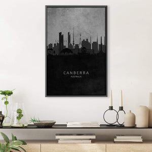 Canberra-Skyline Canvas Art Clock Canvas