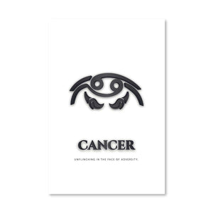 Cancer - White Canvas Art Clock Canvas