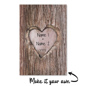 Carved Love Canvas Art Clock Canvas