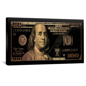 Cash Money - Gold Clock Canvas