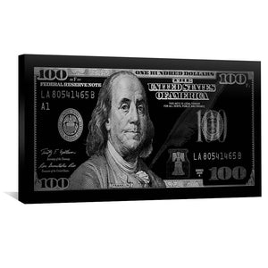 Cash Money - Silver Clock Canvas