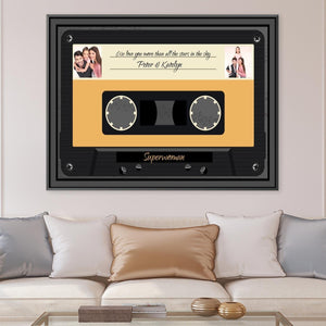 Cassette Love Canvas Art Clock Canvas