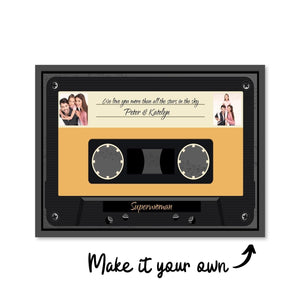 Cassette Love Canvas Art Clock Canvas